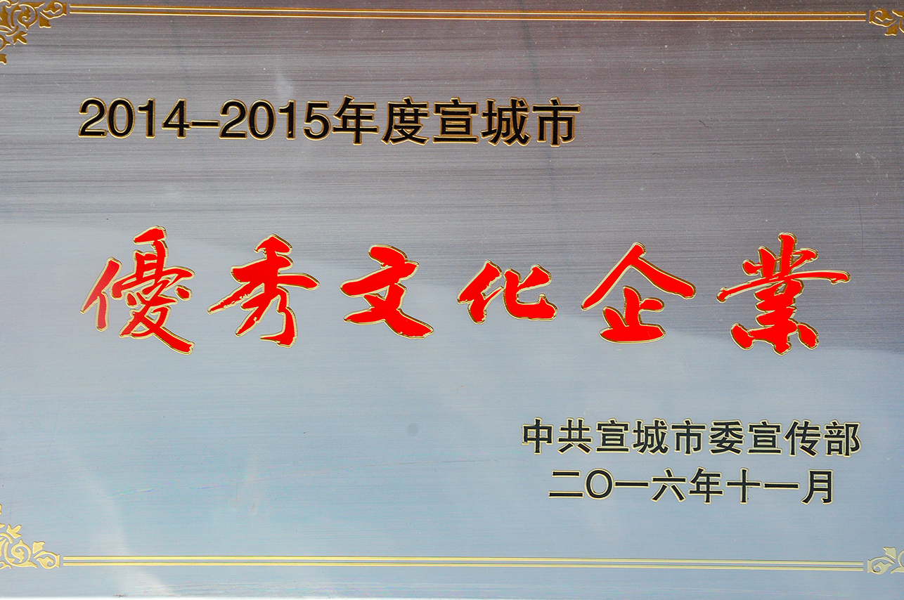 2015年宣城市優秀文化企業